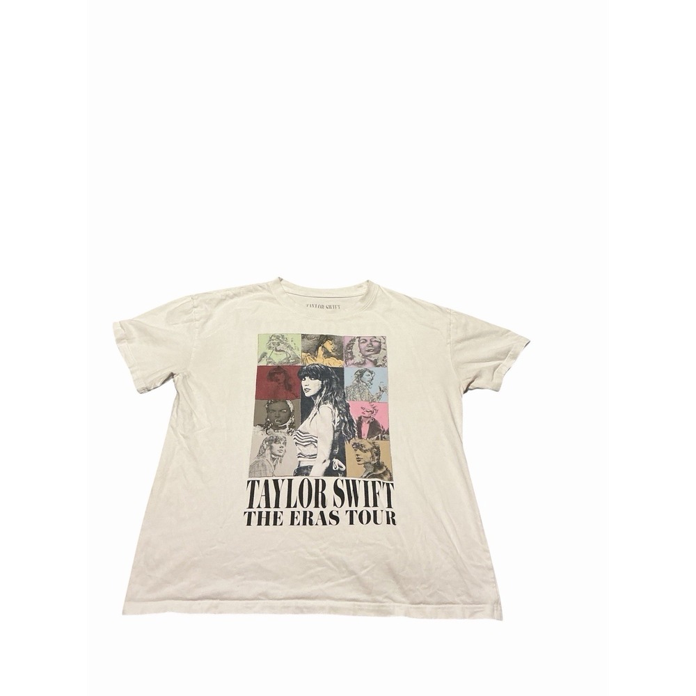 Taylor Swift The Eras Tour T-Shirt Large Cream‎ Beige Official Merch